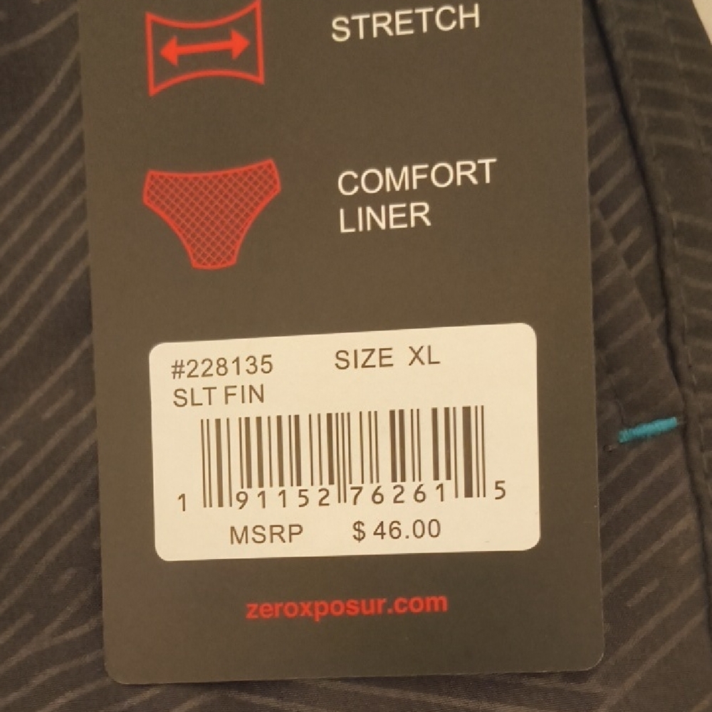 ZeroXposur Black and Teal Board Shorts - Picture 3 of 3